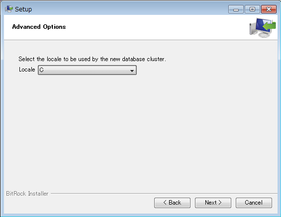 Postgres SQL の Locale の指定